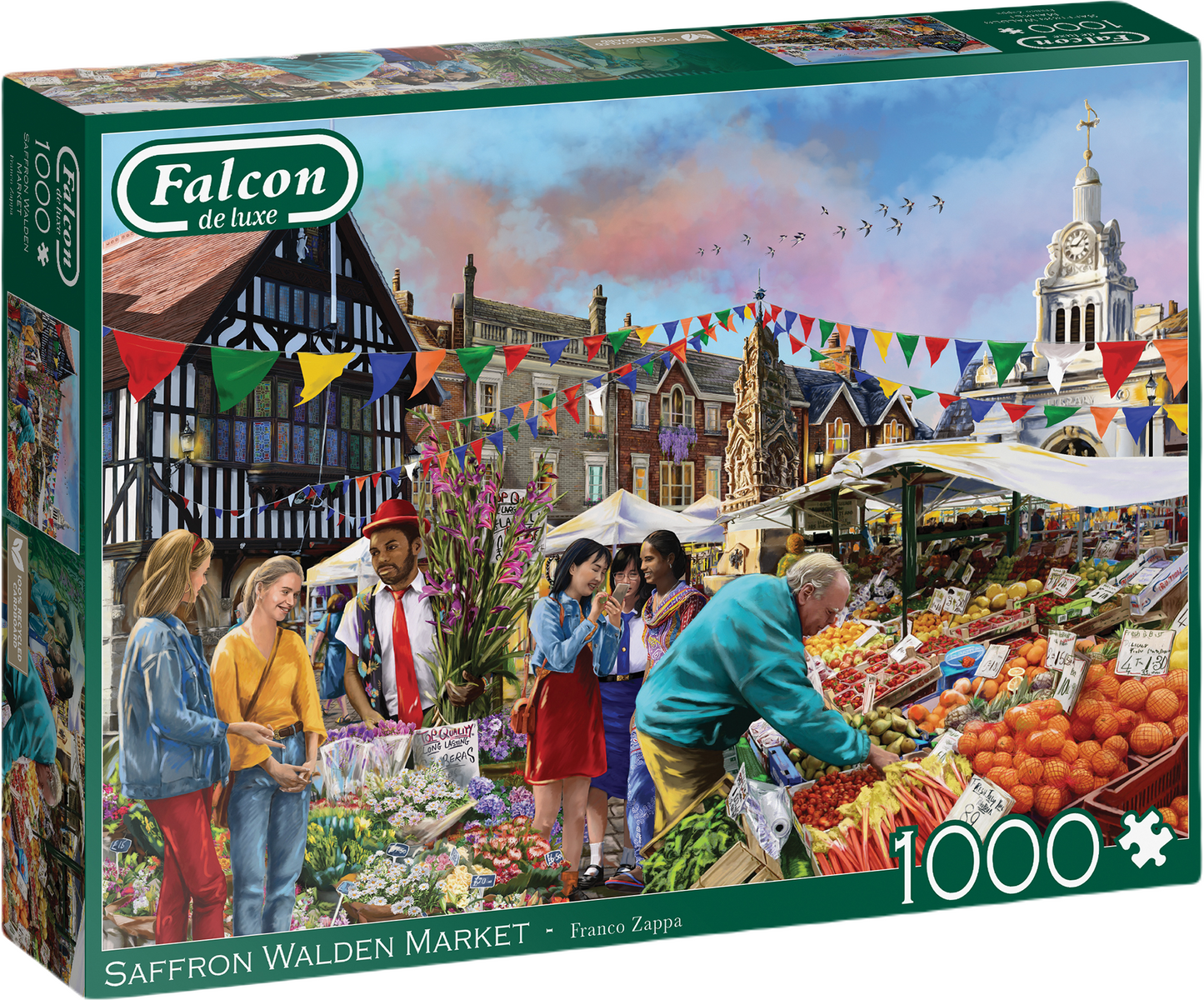 Falcon De Luxe  - Saffron Walden Market - 1000 Piece Jigsaw Puzzle