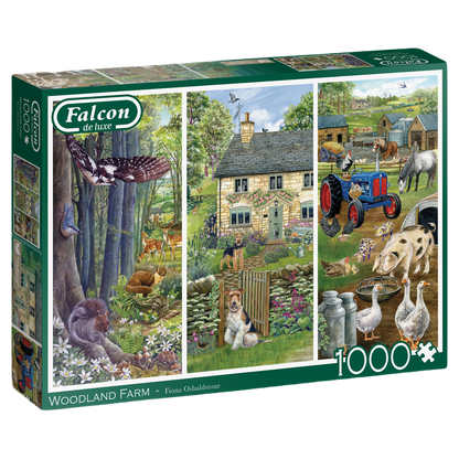 Falcon De Luxe - Woodland Farm - 1000 Piece Jigsaw Puzzle