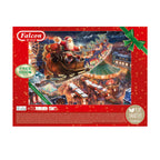 Box back: Christmas Wonderland – 2 x 1000 Piece Jigsaw Puzzle (Falcon de luxe)