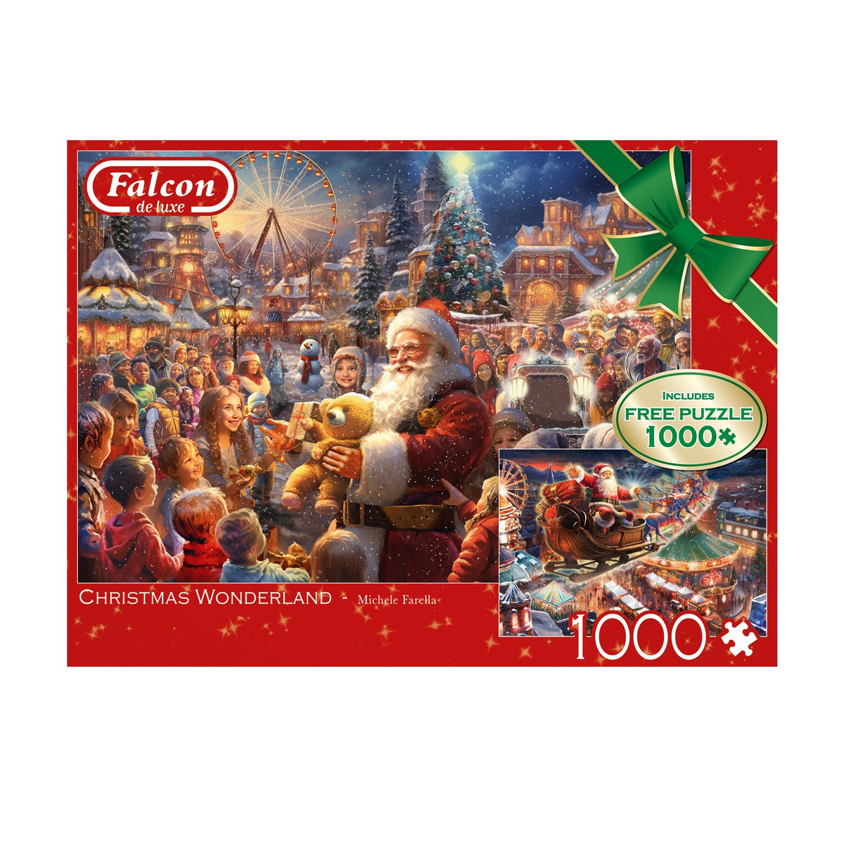 Box, straight on: Christmas Wonderland – 2 x 1000 Piece Jigsaw Puzzle (Falcon de luxe)