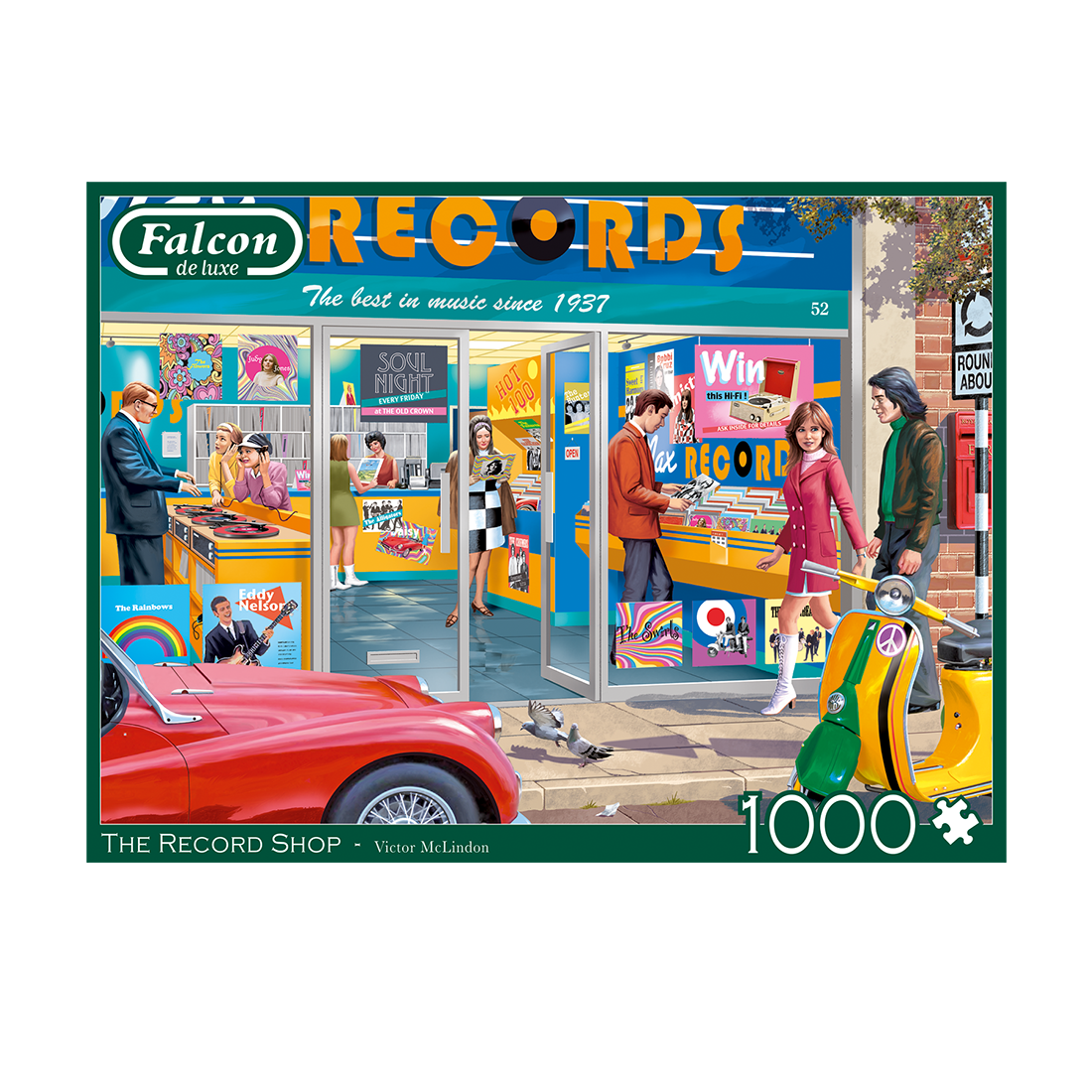 Box, straight on: The Record Shop – 1000 Piece Jigsaw Puzzle (Falcon de luxe)
