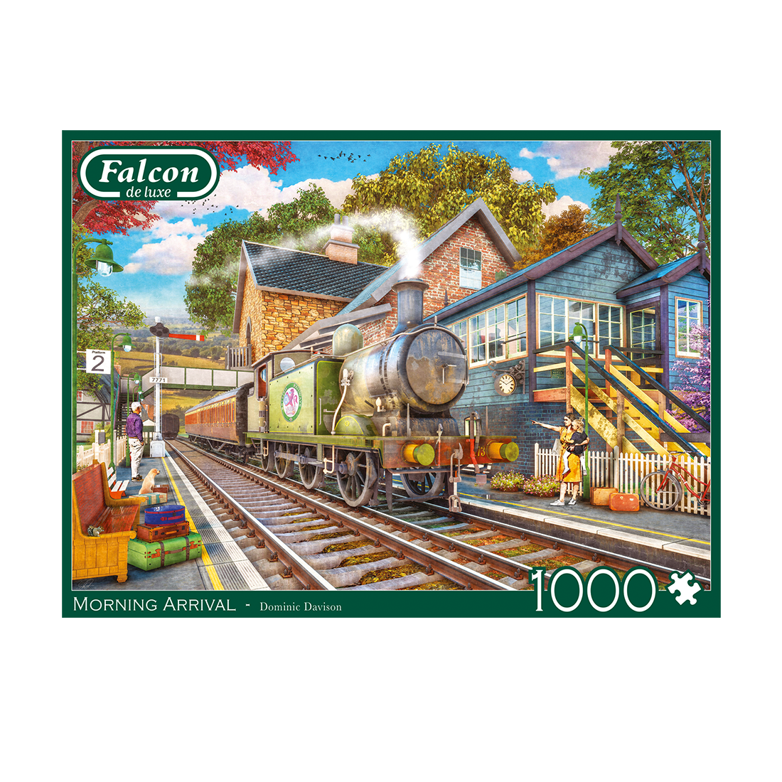 Box, straight on: Morning Arrival – 1000 Piece Jigsaw Puzzle (Falcon de luxe)