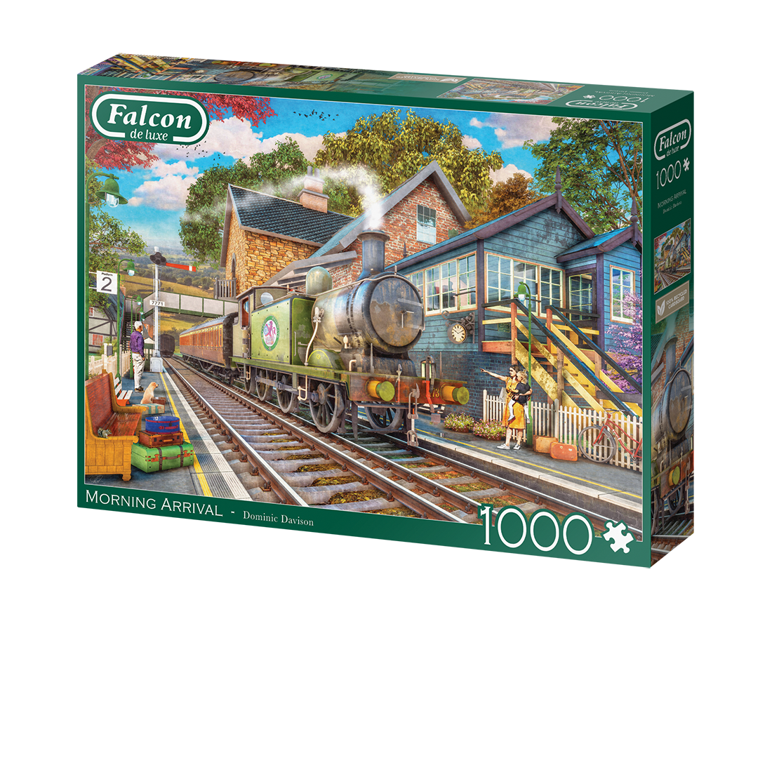 Box, turned right: Morning Arrival – 1000 Piece Jigsaw Puzzle (Falcon de luxe)