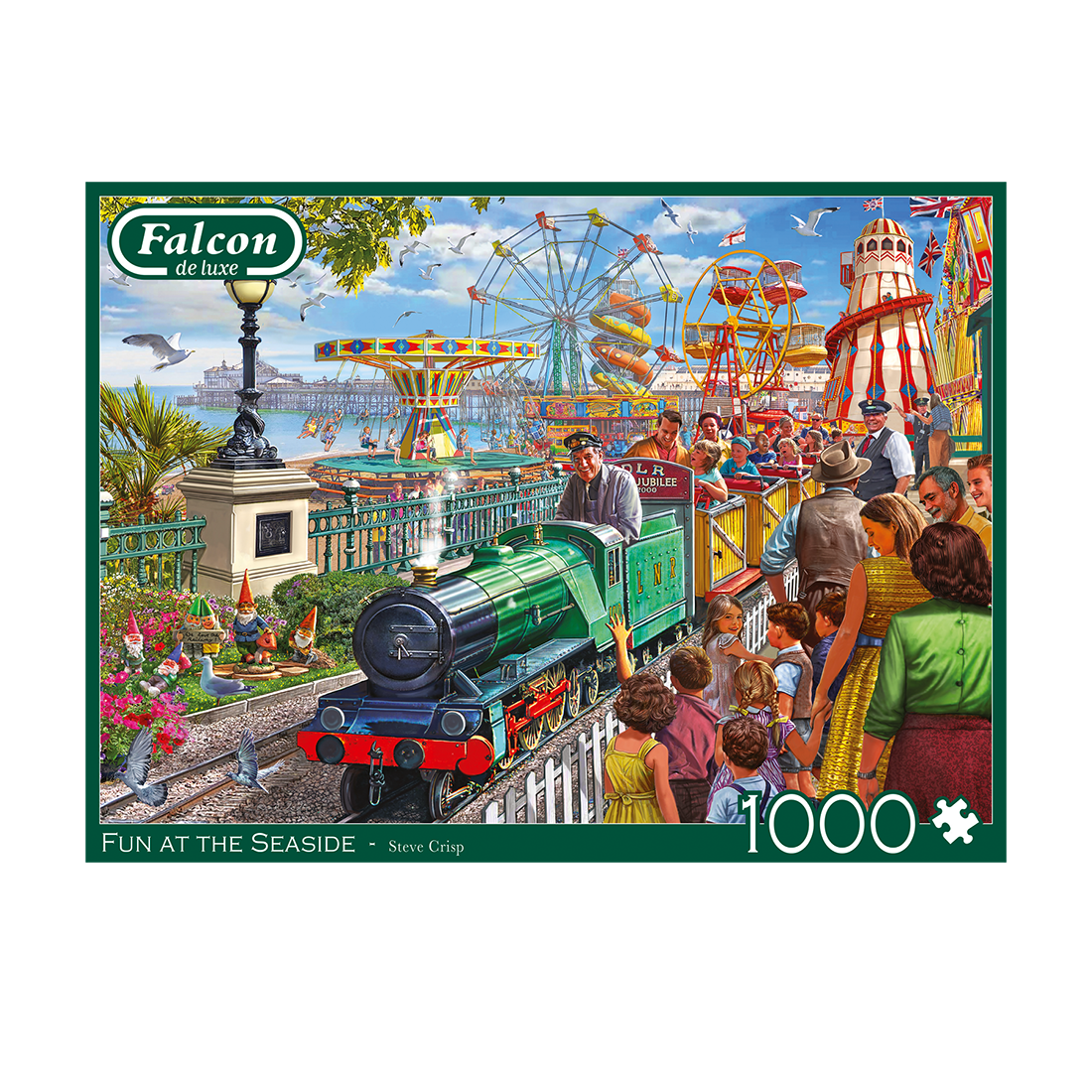 Box, straight on: Fun at the Seaside – 1000 Piece Jigsaw Puzzle (Falcon de luxe)