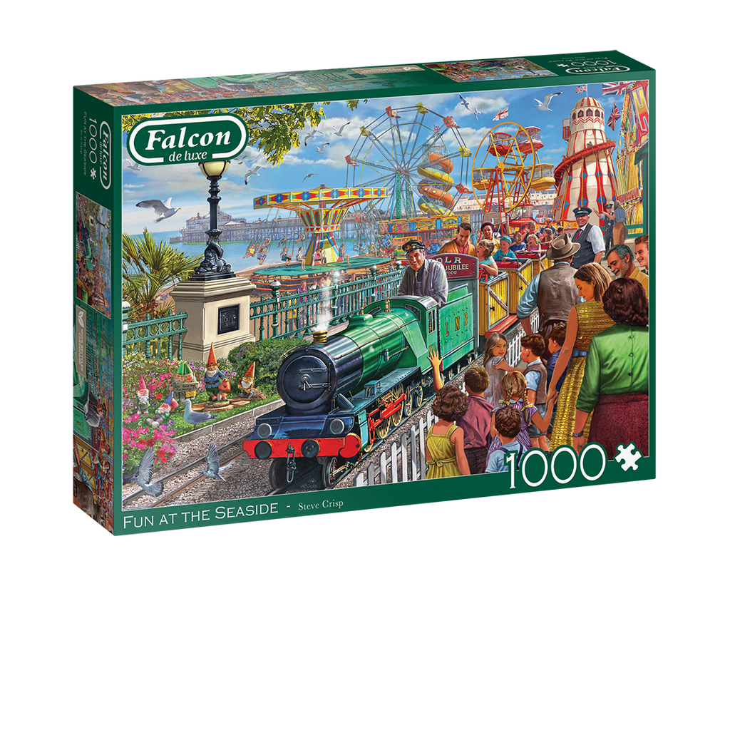 Box, turned right: Fun at the Seaside – 1000 Piece Jigsaw Puzzle (Falcon de luxe)