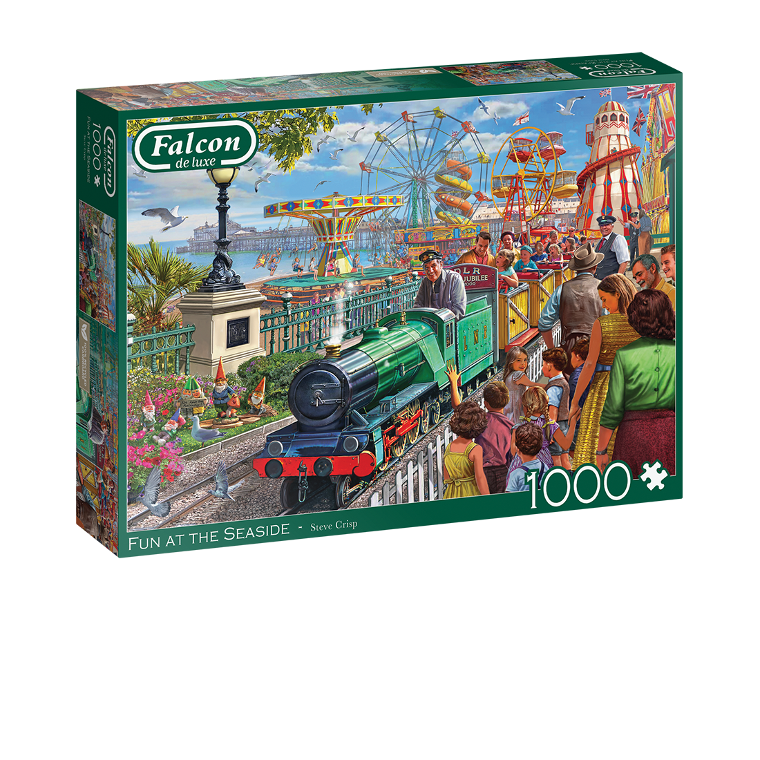 Box, turned right: Fun at the Seaside – 1000 Piece Jigsaw Puzzle (Falcon de luxe)
