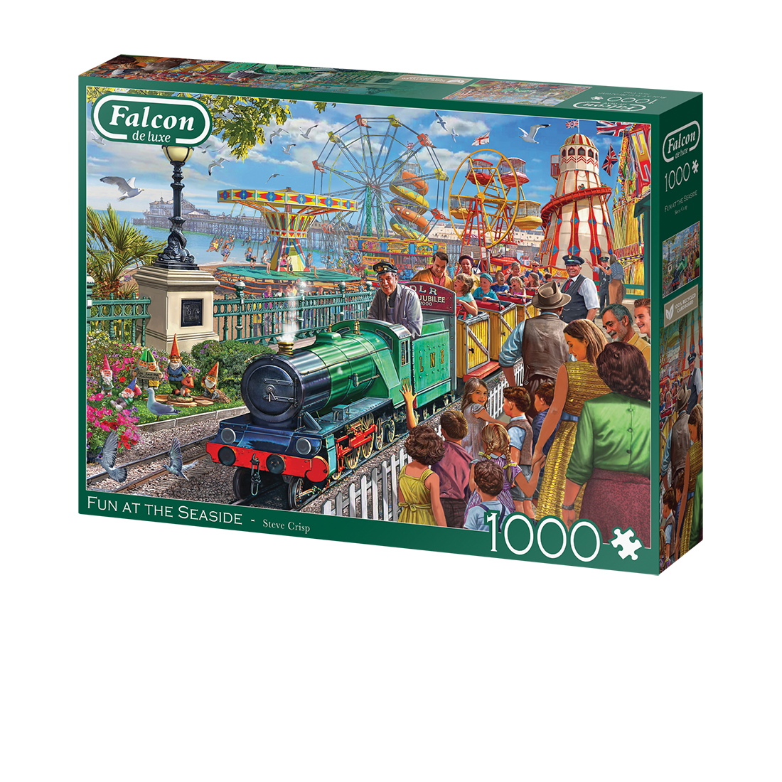 Box, turned left: Fun at the Seaside – 1000 Piece Jigsaw Puzzle (Falcon de luxe)