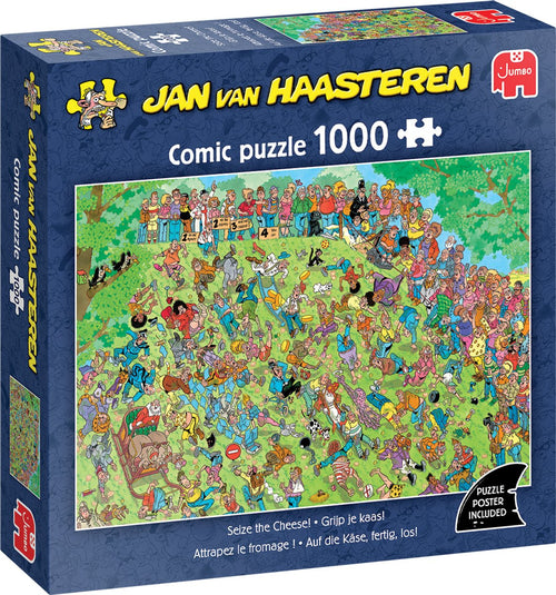 ** Pre-Order ** Seize the Cheese! by Jan van Haasteren - 1000 Piece Jigsaw Puzzle (Jumbo) - Completed Puzzle