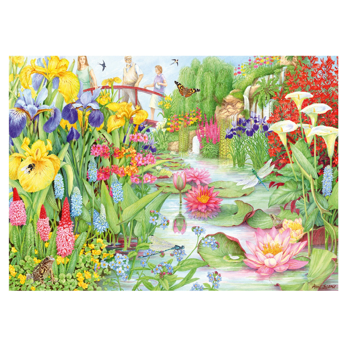 Artwork: The Water Gardens: Flower Show – 1000 Piece Jigsaw Puzzle (Falcon de luxe)