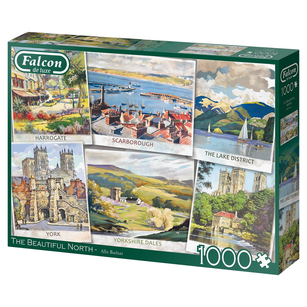 Box, turned left: The Beautiful North – 1000 Piece Jigsaw Puzzle (Falcon de luxe)