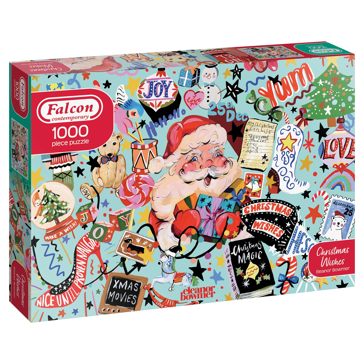 Box, turned right: Christmas Wishes – 1000 Piece Jigsaw Puzzle (Falcon Contemporary)