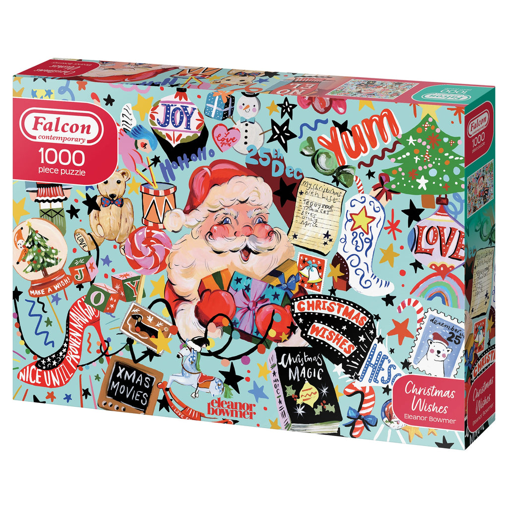Box, turned left: Christmas Wishes – 1000 Piece Jigsaw Puzzle (Falcon Contemporary)