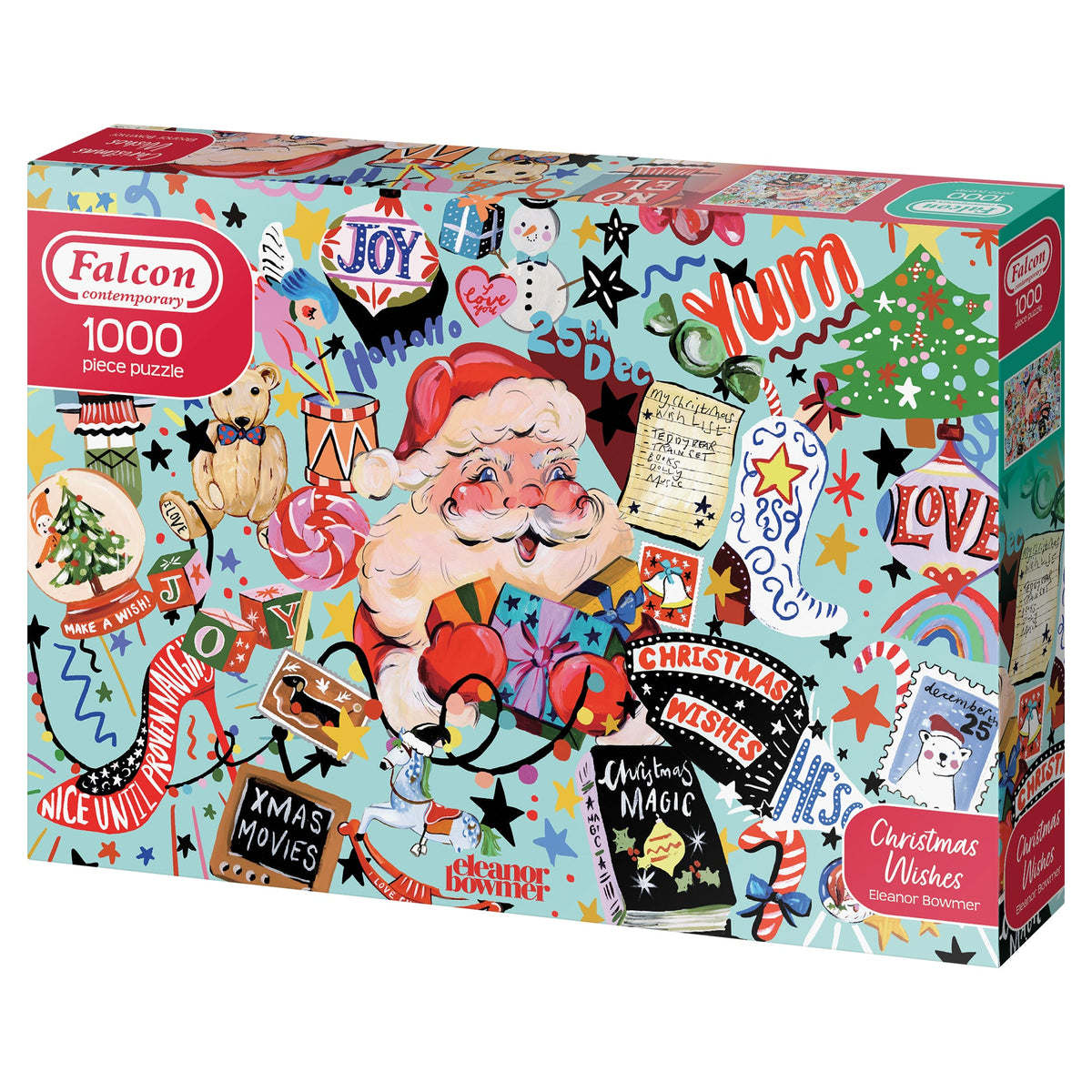 Box, turned left: Christmas Wishes – 1000 Piece Jigsaw Puzzle (Falcon Contemporary)