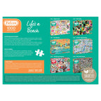Box back: Life's A Beach – 1000 Piece Jigsaw Puzzle (Falcon Contemporary)