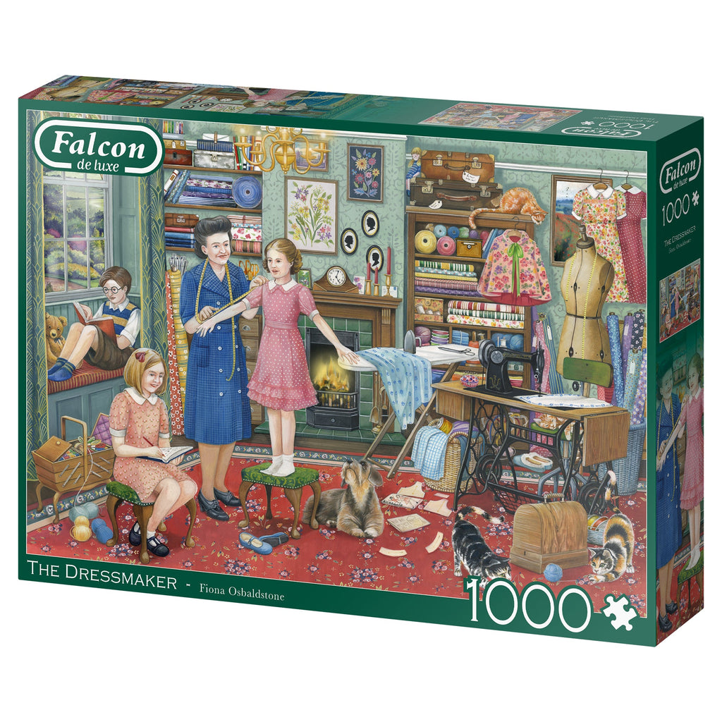 Box, turned left: The Dressmaker – 1000 Piece Jigsaw Puzzle (Falcon de luxe)