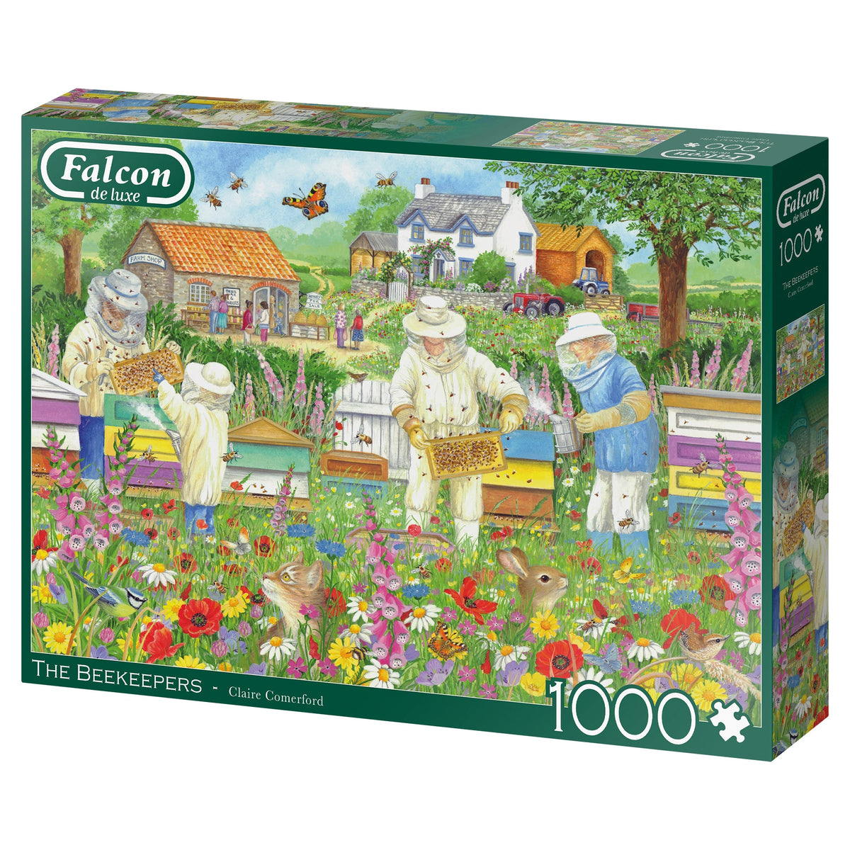 Box, turned left: The Beekeepers – 1000 Piece Jigsaw Puzzle (Falcon de luxe)