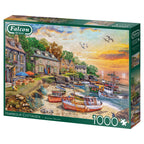 Box, turned left: Harbour Cottage – 1000 Piece Jigsaw Puzzle (Falcon de luxe)