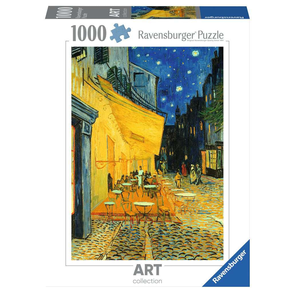 Box, straight on: Art Collection: Van Gogh, Café Terrace at Night – 1000 Piece Jigsaw Puzzle (Ravensburger)