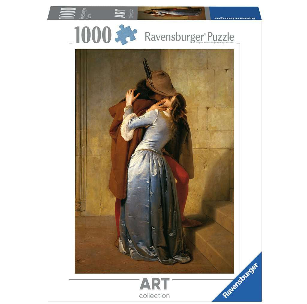 Box, straight on: Art Collection: Hayez, The Kiss – 1000 Piece Jigsaw Puzzle (Ravensburger)
