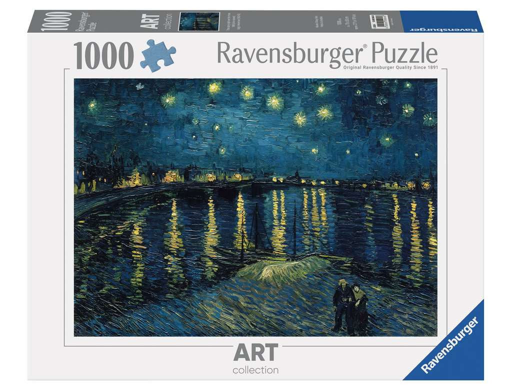 Box, straight on: Art Collection: Van Gogh, Starry Night Over the Rhône – 1000 Piece Jigsaw Puzzle (Ravensburger)