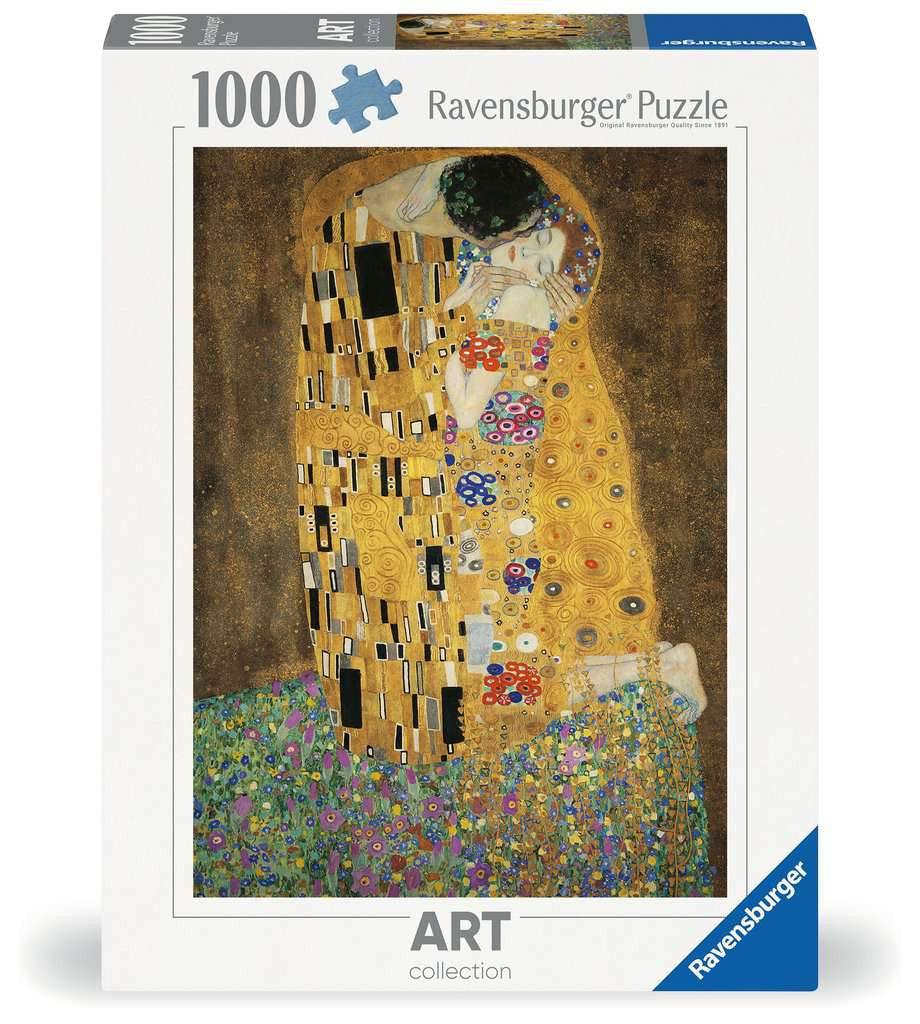 Box, straight on: Art Collection: Klimt, The Kiss – 1000 Piece Jigsaw Puzzle (Ravensburger)