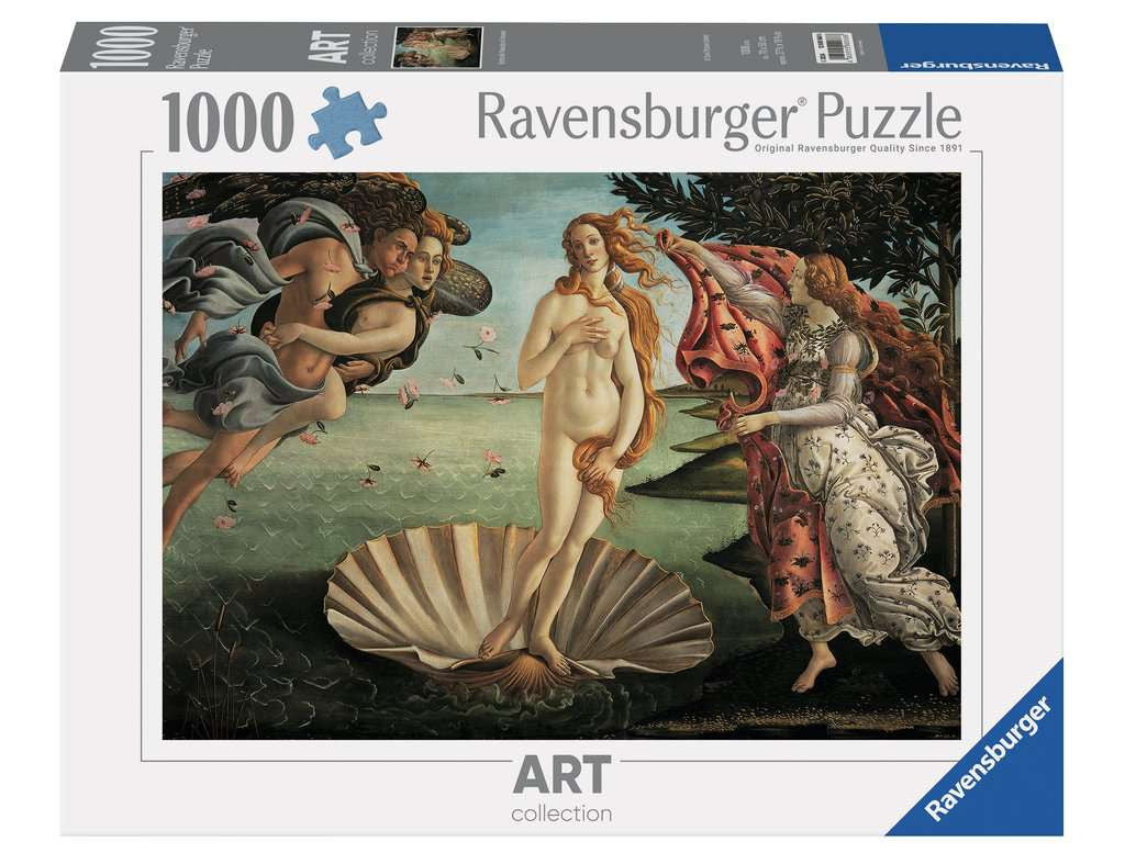 Box, straight on: Art Collection: Botticelli, The Birth of Venus – 1000 Piece Jigsaw Puzzle (Ravensburger)