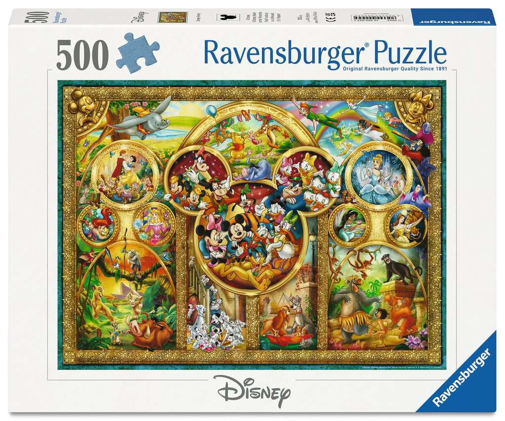 ** Pre-Order ** The Best Disney Themes - 500 Piece Jigsaw Puzzle (Ravensburger) - Completed Puzzle