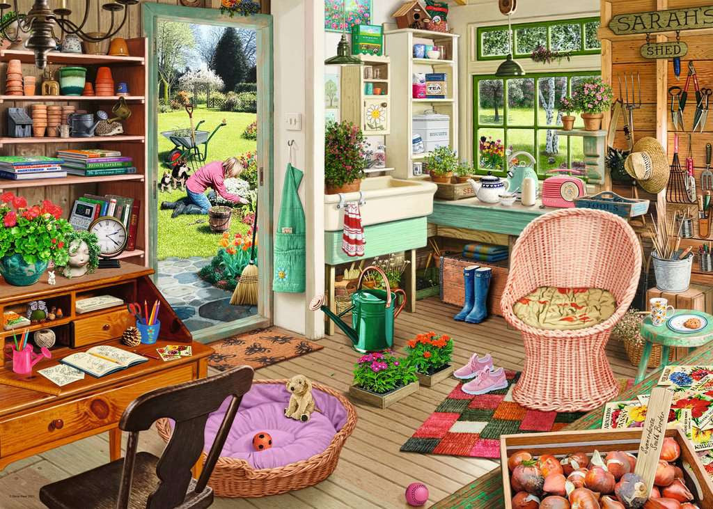 Artwork: The Garden Shed – 1000 Piece Jigsaw Puzzle (Ravensburger)