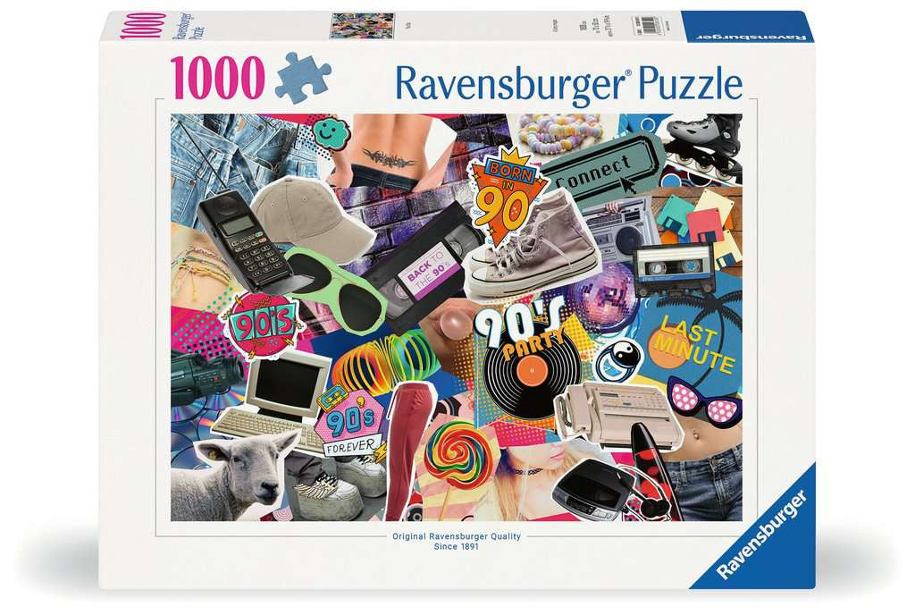 Box, straight on: The 90s – 1000 Piece Jigsaw Puzzle (Ravensburger)