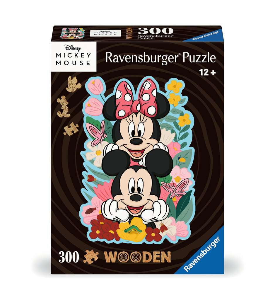 Box, straight on: Disney Mickey & Minnie – 300 Piece Wooden Jigsaw Puzzle (Ravensburger)