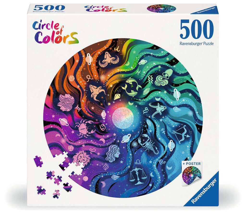 Box, straight on: Astrology Circular – 500 Piece Jigsaw Puzzle (Ravensburger)