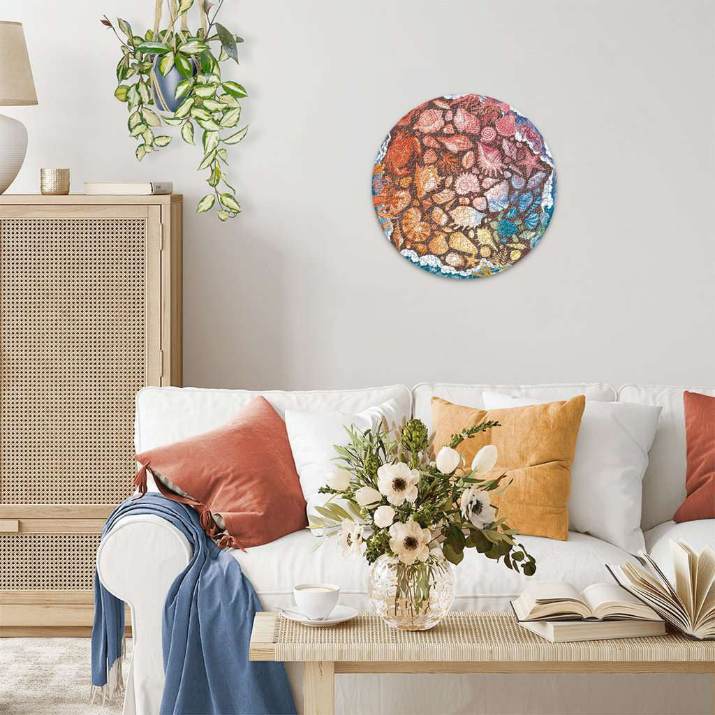 In use: Seashells Circular – 500 Piece Jigsaw Puzzle (Ravensburger)