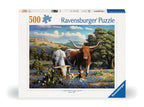 Box, straight on: Longhorns – 500 Piece Jigsaw Puzzle (Ravensburger)