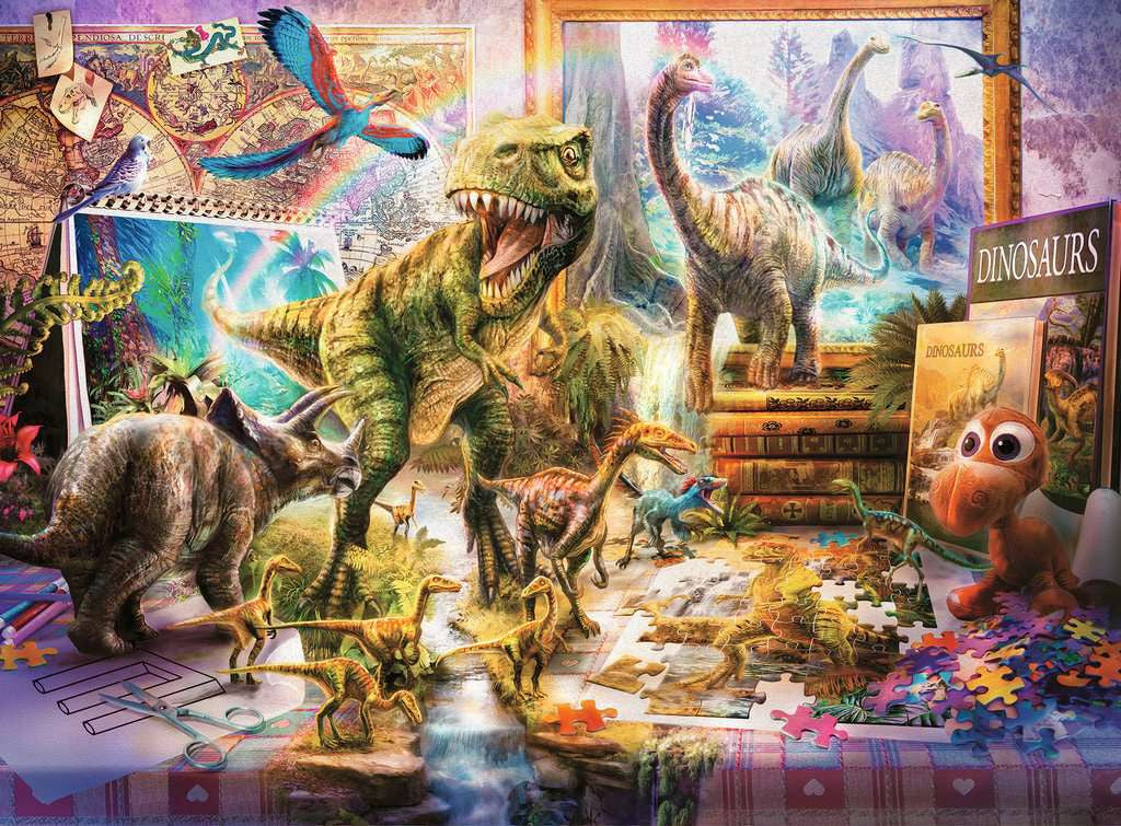 Dino Toys Come to Life – XXL 100 Piece Jigsaw Puzzle (Ravensburger)
