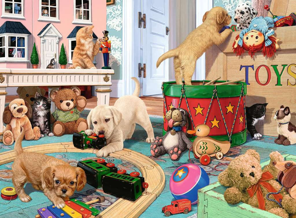 Puppies Playtime – XXL 150 Piece Jigsaw Puzzle (Ravensburger)
