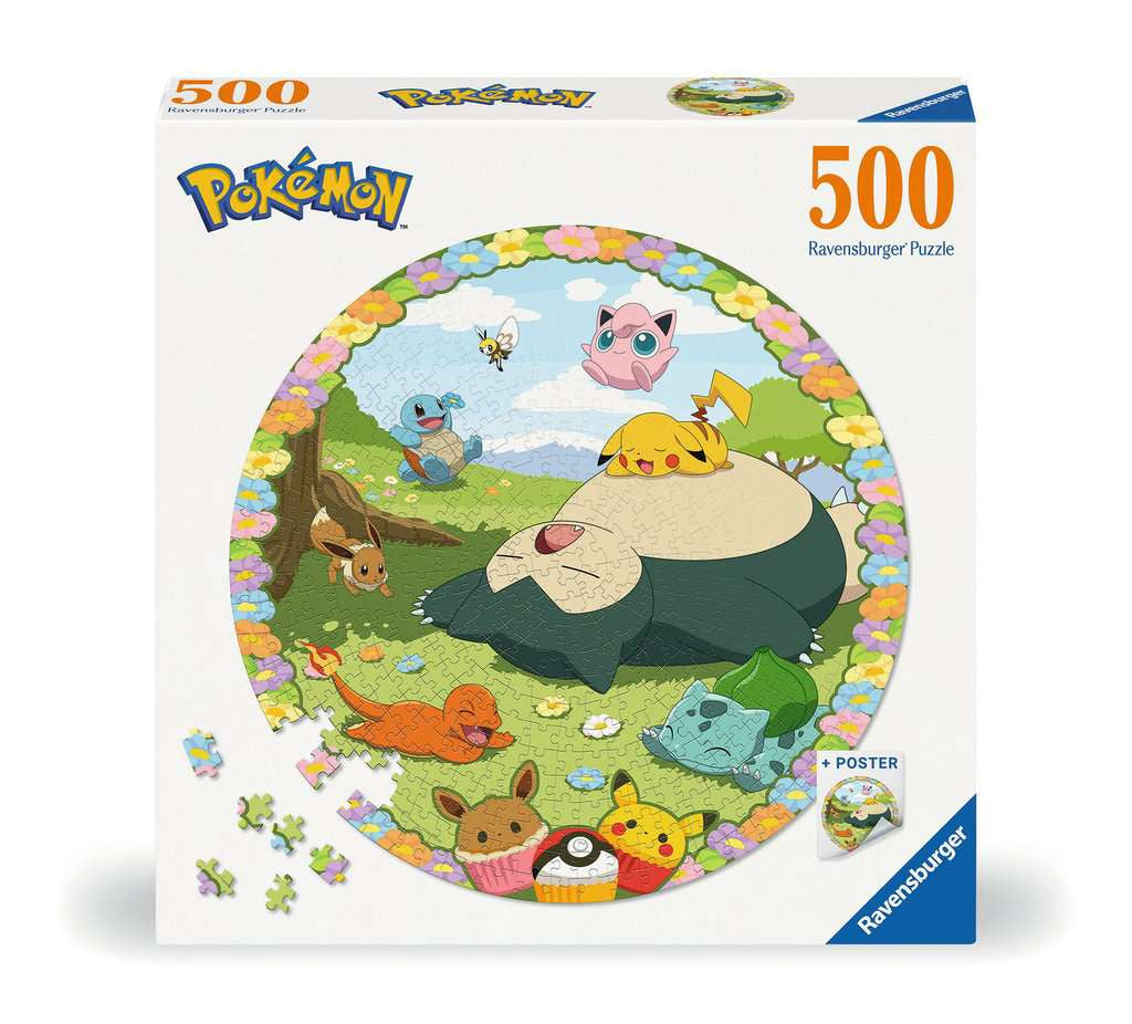 Box, straight on: Pokemon, Circular – 500 Piece Jigsaw Puzzle (Ravensburger)