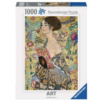 Box, straight on: Art Collection: Klimt, Lady with Fan – 1000 Piece Jigsaw Puzzle (Ravensburger)