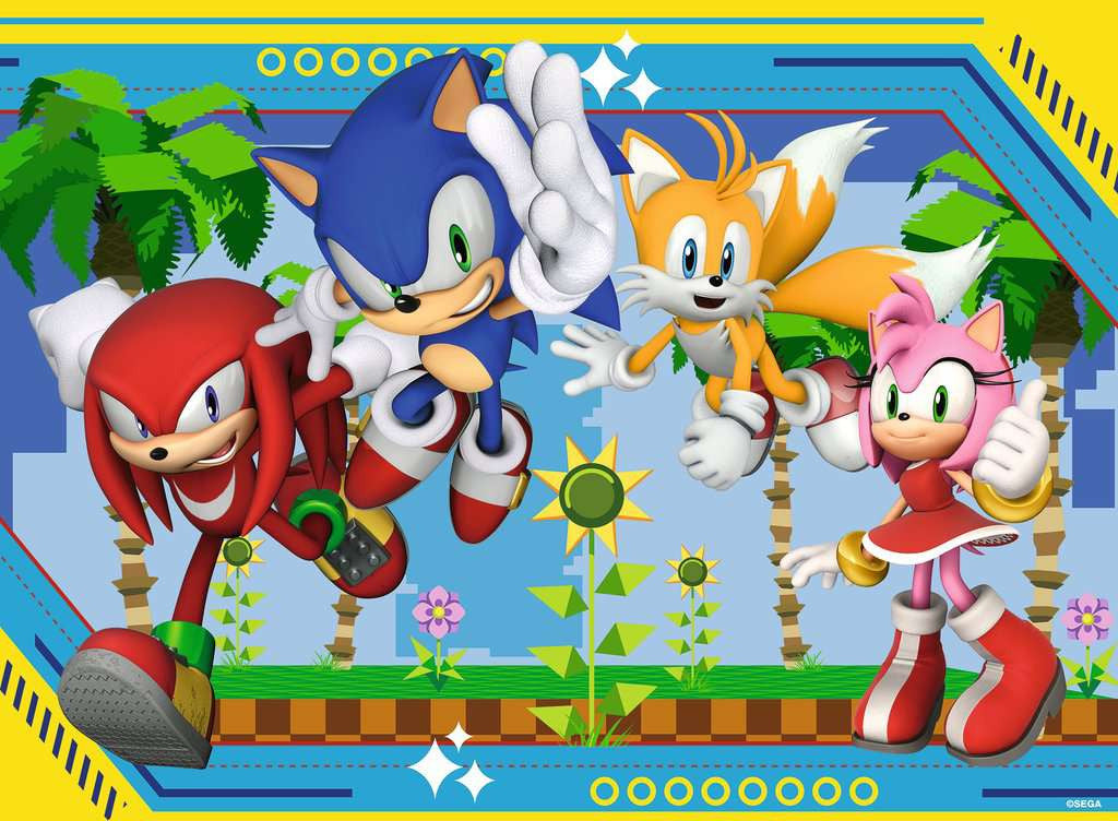 Sonic The Hedgehog: Knuckles, Sonic, Tails, Amy – XXL 100 Piece Jigsaw Puzzle (Ravensburger)