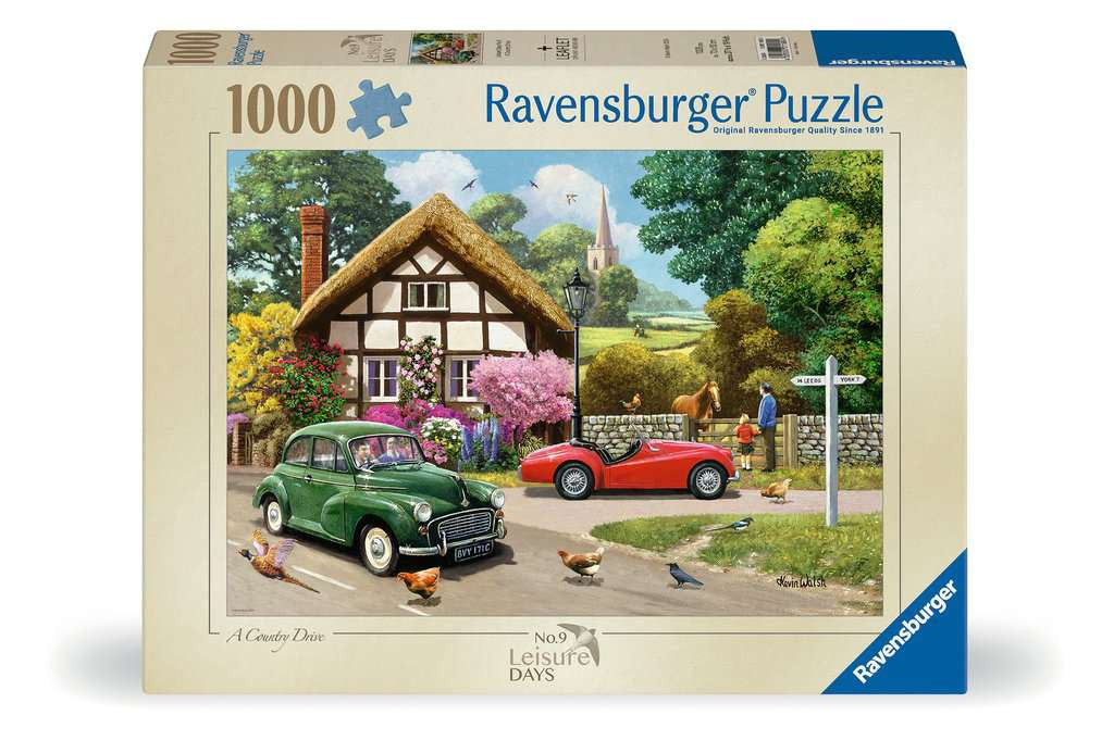 Box, straight on: Leisure Days No.9, A Country Drive – 1000 Piece Jigsaw Puzzle (Ravensburger)