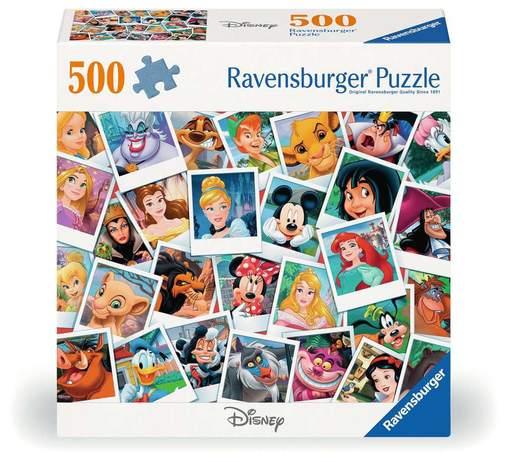 Box, straight on: Disney Portraits – 500 Piece Jigsaw Puzzle (Ravensburger)