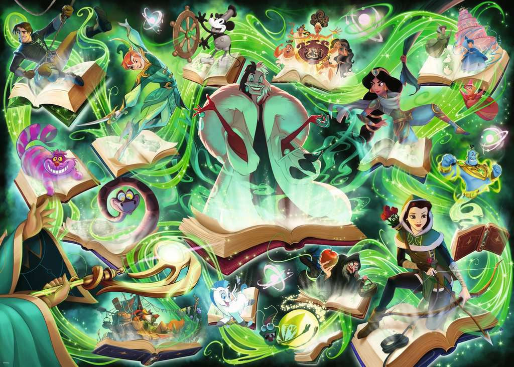 Artwork: Disney Lorcana - Glimmers of the Realm: Emerald – 1000 Piece Jigsaw Puzzle (Ravensburger)