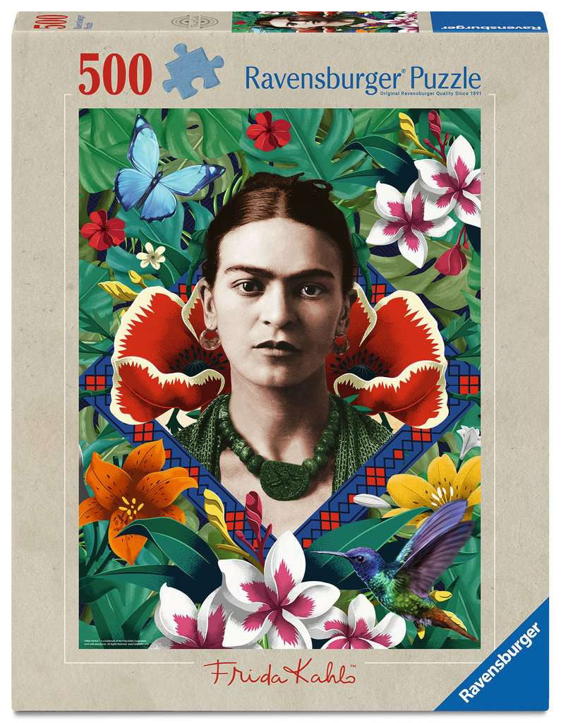 ** Pre-Order ** Frida Kahlo Blooming Fantasy - 500 Piece Jigsaw Puzzle (Ravensburger) - Completed Puzzle