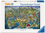Illustrated World Map – 5000 Piece Jigsaw Puzzle (Ravensburger)