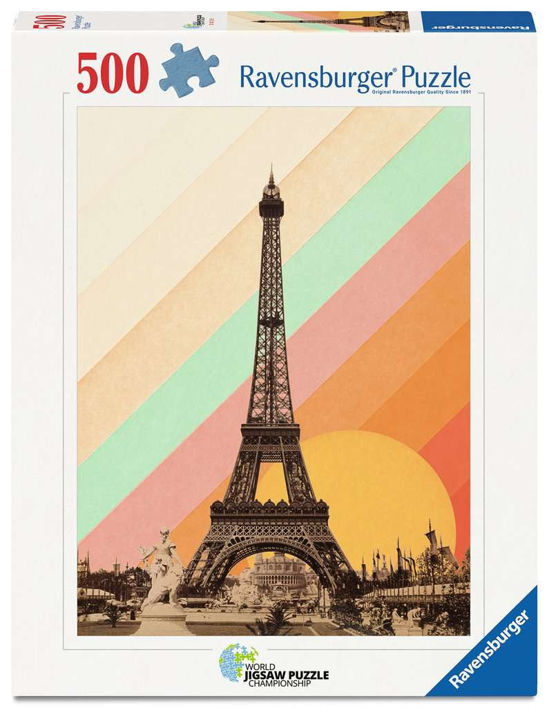 ** Pre-Order ** Paris Rainbow - 500 Piece Jigsaw Puzzle (Ravensburger) - Completed Puzzle