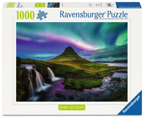 Northern Lights over Kirkjufell - Power of Nature 1000 Piece Jigsaw Puzzle (Ravensburger) - Completed Puzzle