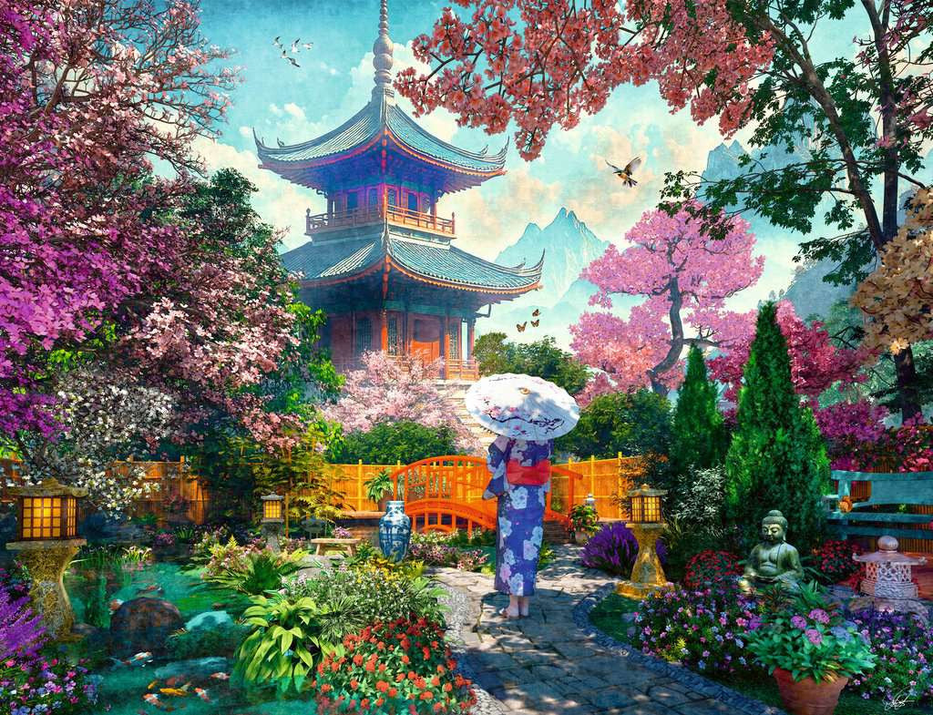 Artwork: Blossom Afternoon – 2000 Piece Jigsaw Puzzle (Ravensburger)