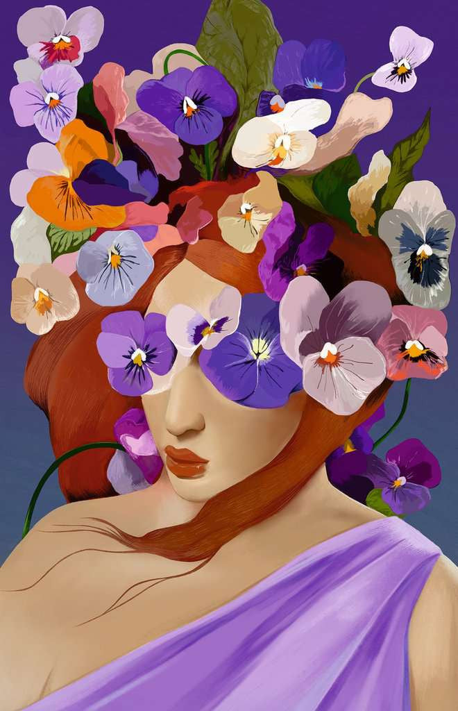 Puzzle Moments Flower Heads: Violet – 200 Piece Jigsaw Puzzle (Ravensburger)