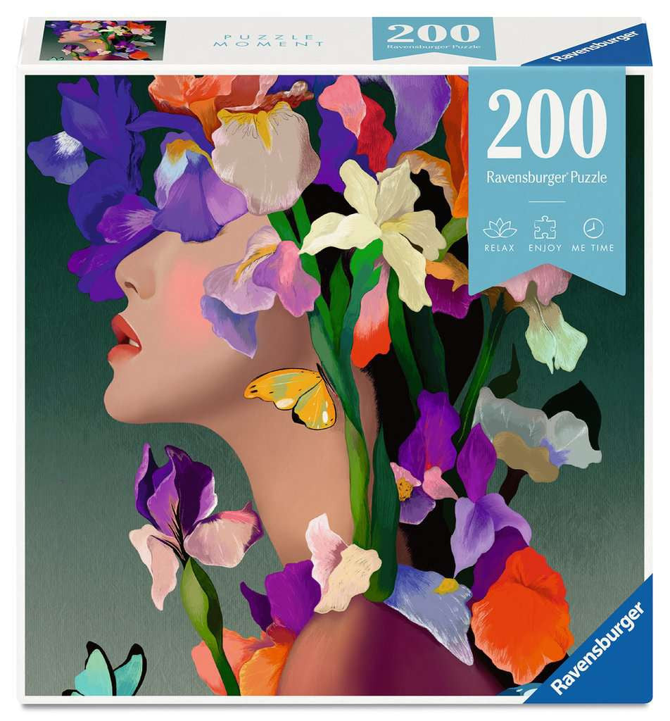 Puzzle Moments Flower Heads: Iris – 200 Piece Jigsaw Puzzle (Ravensburger)