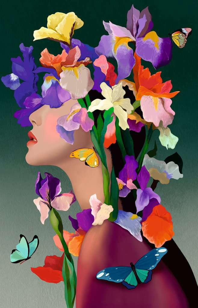 Puzzle Moments Flower Heads: Iris – 200 Piece Jigsaw Puzzle (Ravensburger)
