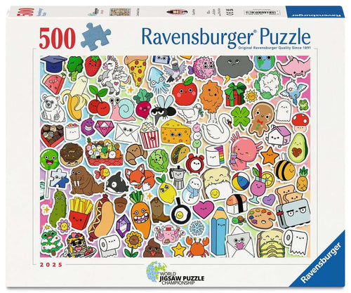 ** Pre-Order ** Cute Kawaii Chaos - 500 Piece Jigsaw Puzzle (Ravensburger) - Completed Puzzle